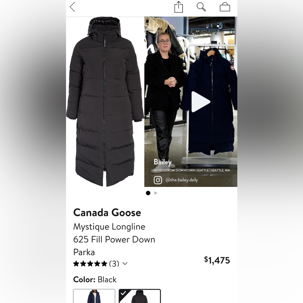 COPY - Canada Goose Mystique Longline Coat